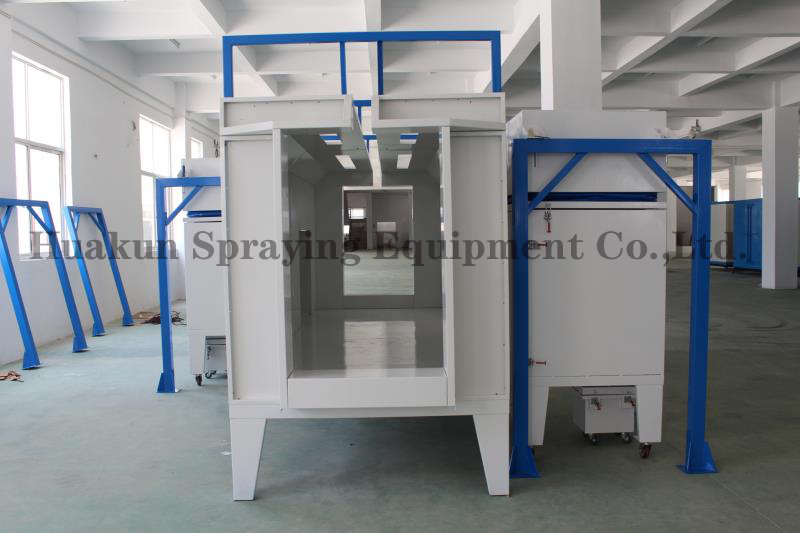 Double side manual electric powder coating booth