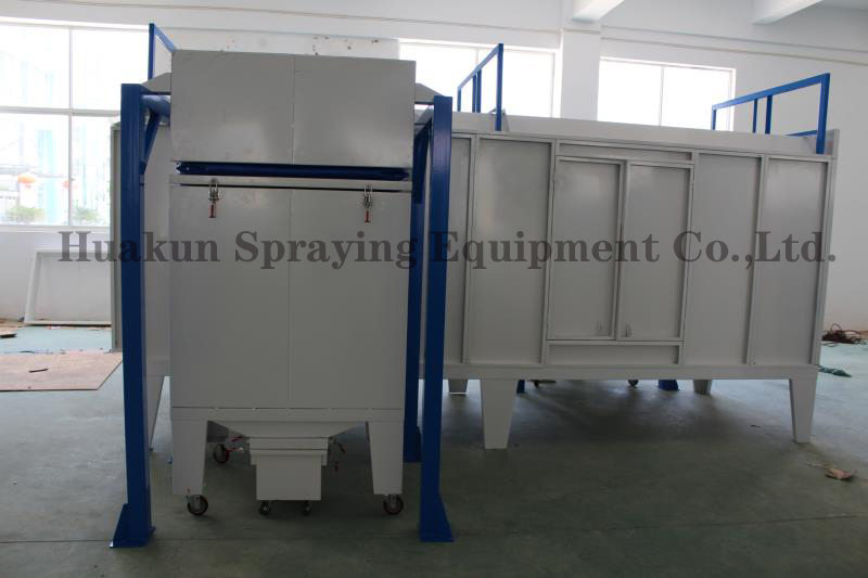 Double side manual electric powder coating booth