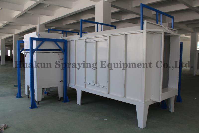 Double side manual electric powder coating booth