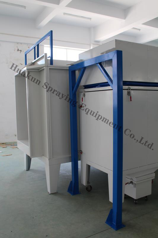 Double side manual electric powder coating booth